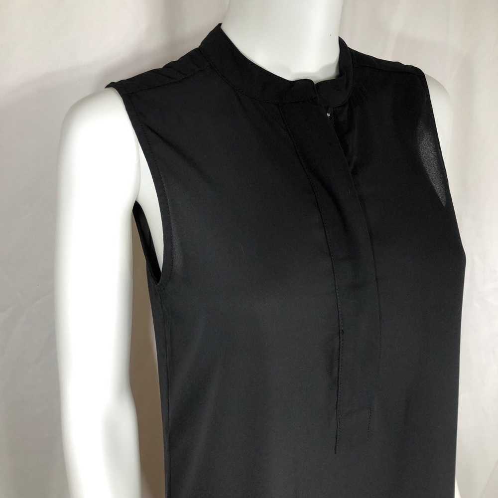 Forever 21 Black High Low Sleeveless Shirt Dress - Picture 2 of 7